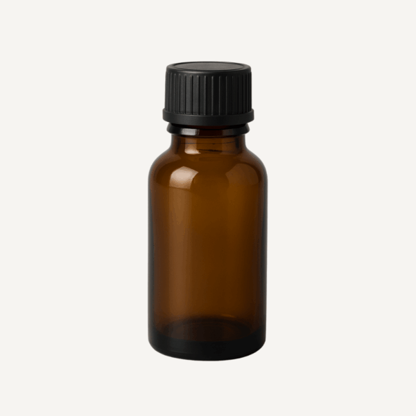 30 mL Amber Glass Bottle – Black Cap & Dripper