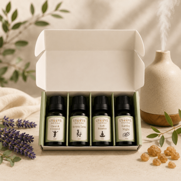 Reset Ritual Essential Oil Set | 4 x 15ml blends in gift box | USOOVE