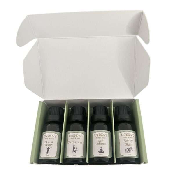 Reset Ritual Essential Oil Set | 4 x 15ml blends in gift box | USOOVE