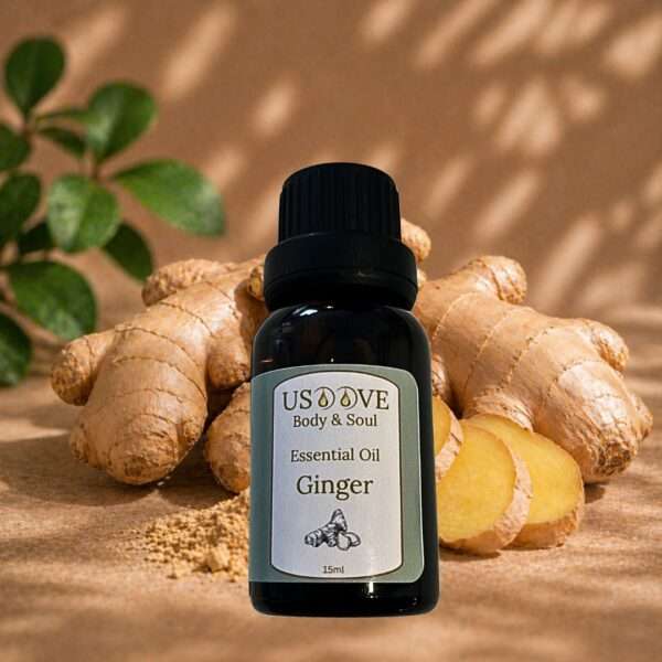 Ginger Essential Oil 30mL amber bottle | Warm spicy oil | USOOVE